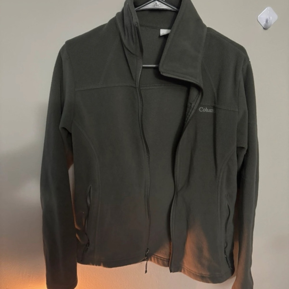 Columbia Women's Dark Olive Green Full-Zip Fleece Jacket